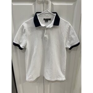 French Connection White Mens Navy Collared Polo Short Sleeve Shirt